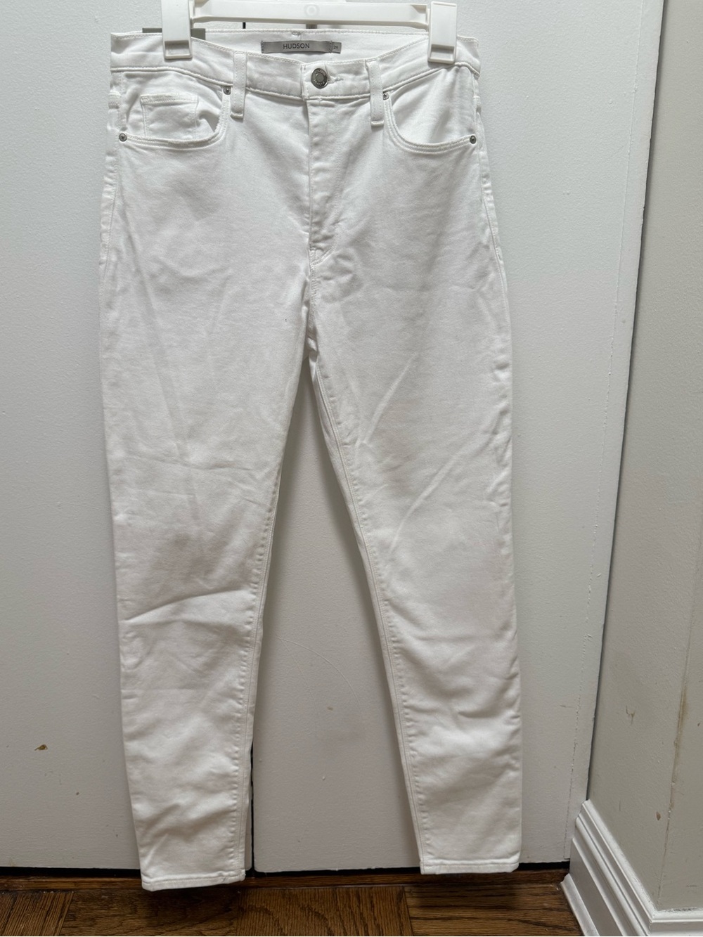 NWT Hudson Jeans Barbara High Rise White Slim Jeans